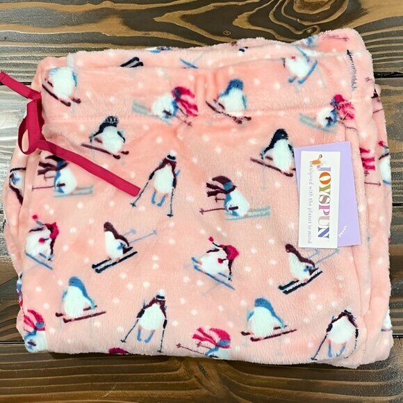 NEW 3X 22W-24W Women's Plush & Soft Penguin Sleep Joggers w/Pockets - Picture 3 of 3